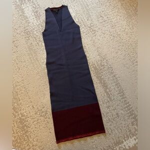 Rag & bone navy midi dress